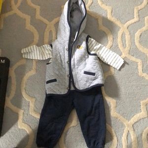Little me vest onesie and pants set in new condition